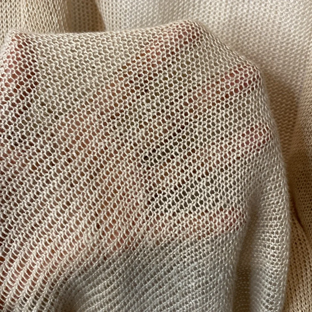 Eileen Fisher Linen Knit Waterfall Tan Vest XS/TP - Picture 10 of 11